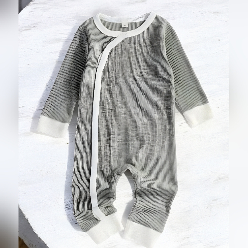 Baby Waffle Knit Onesie Pajama Outfit